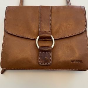 Fossil leather crossbody